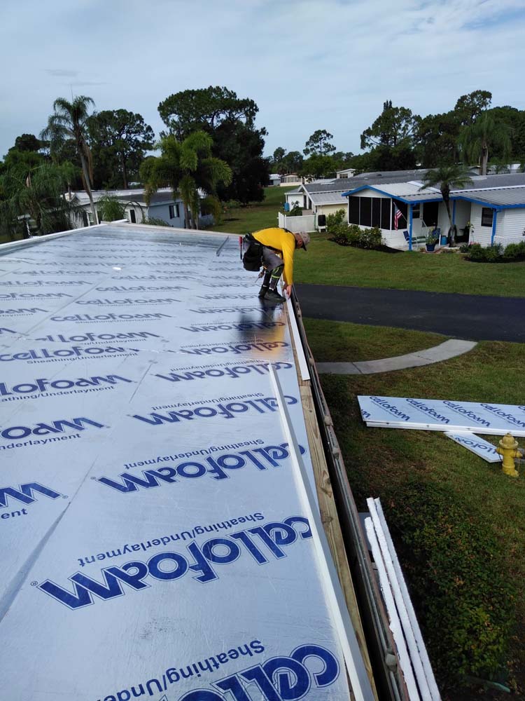 Roof replacement for mobile homes. Roof replacement for mobile homes.